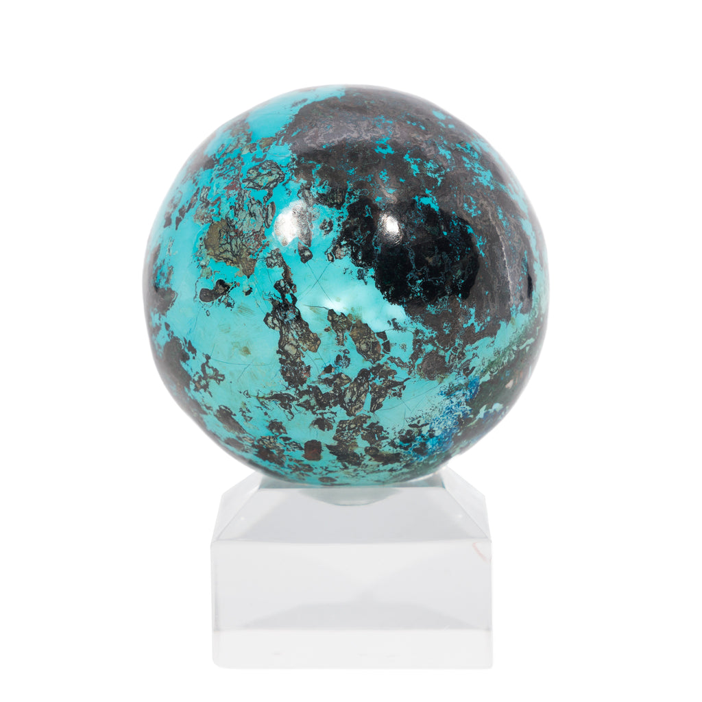 Shattuckite 2.2 Inch 267.37 Gram Polished Crystal Sphere - LLL-073 - Crystalarium