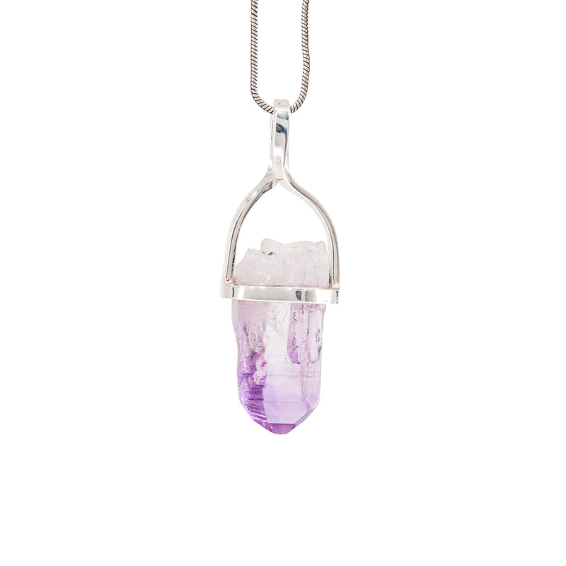 Veracruz Amethyst 8.99 Carat Sterling Silver Handcrafted Natural Crystal Pendant