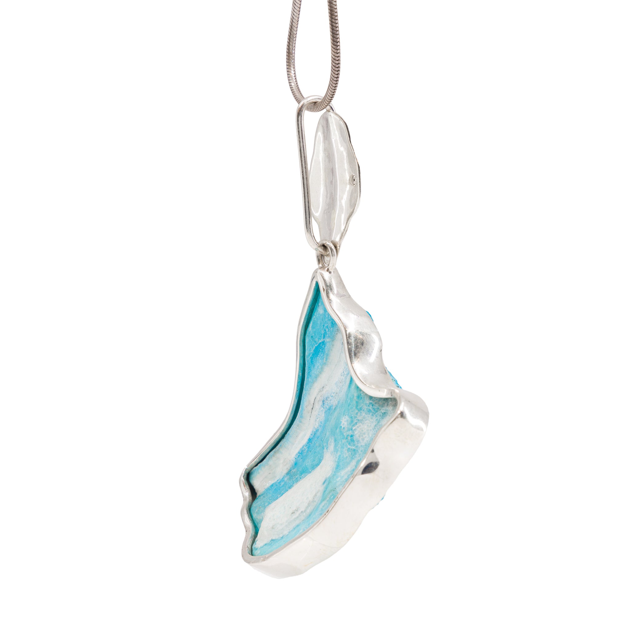 Hemimorphite Leaf Pendants Hemimorphite Leaf Pendants