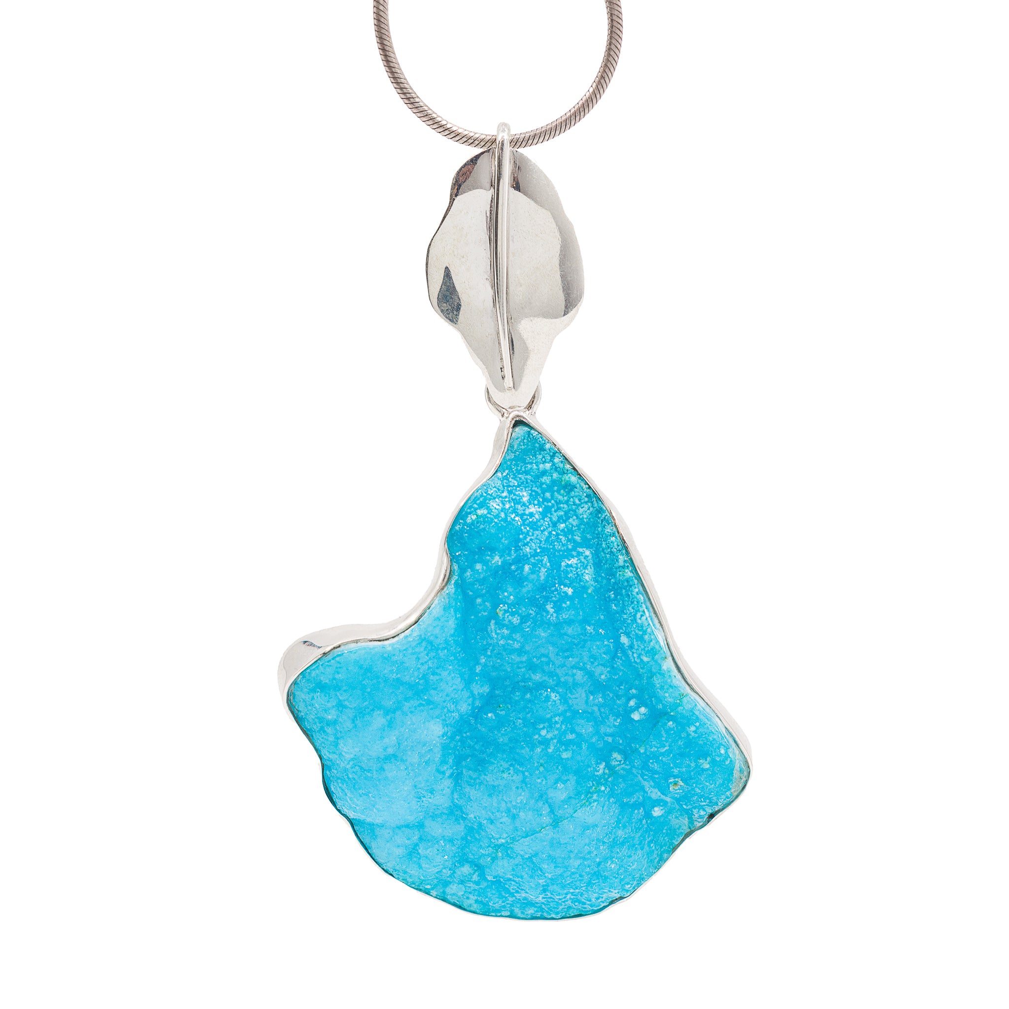 Hemimorphite Leaf Pendants Hemimorphite Leaf Pendants