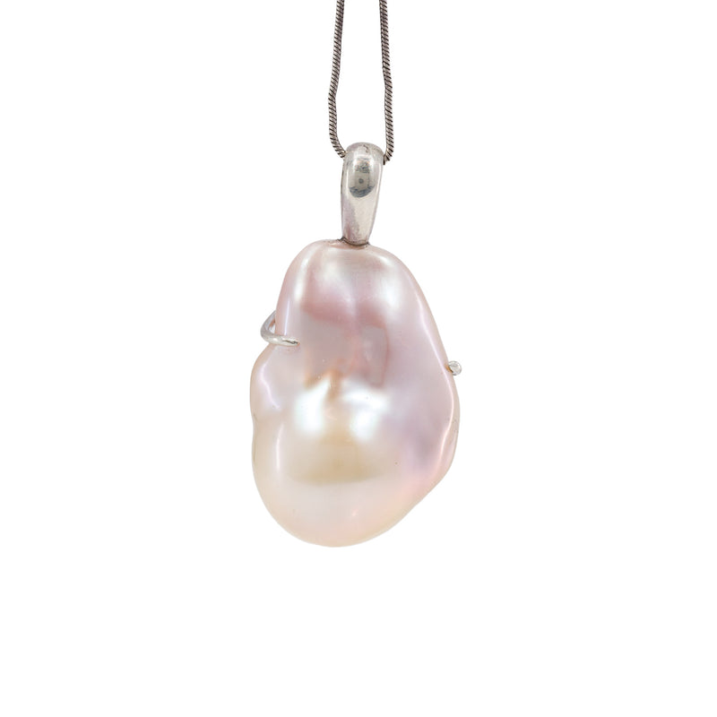Pearl 52.05 Carat Sterling Silver Handcrafted Gemstone Pendant