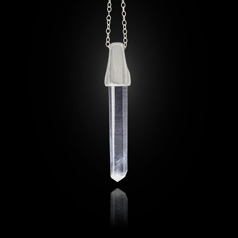 Colombian Feather Quartz I Handcrafted Sterling Silver Natural Crystal Pendant
