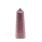 Reverse view of Strawberry Quartz point and crisp termination