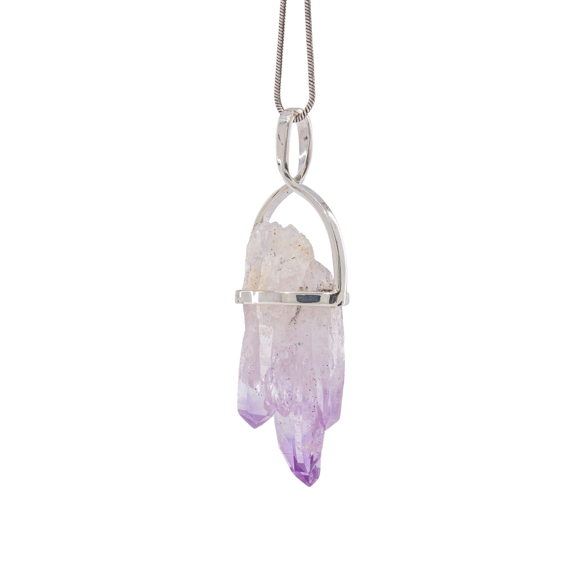 Veracruz Amethyst Sterling Silver Natural Crystal Pendant | 23.31