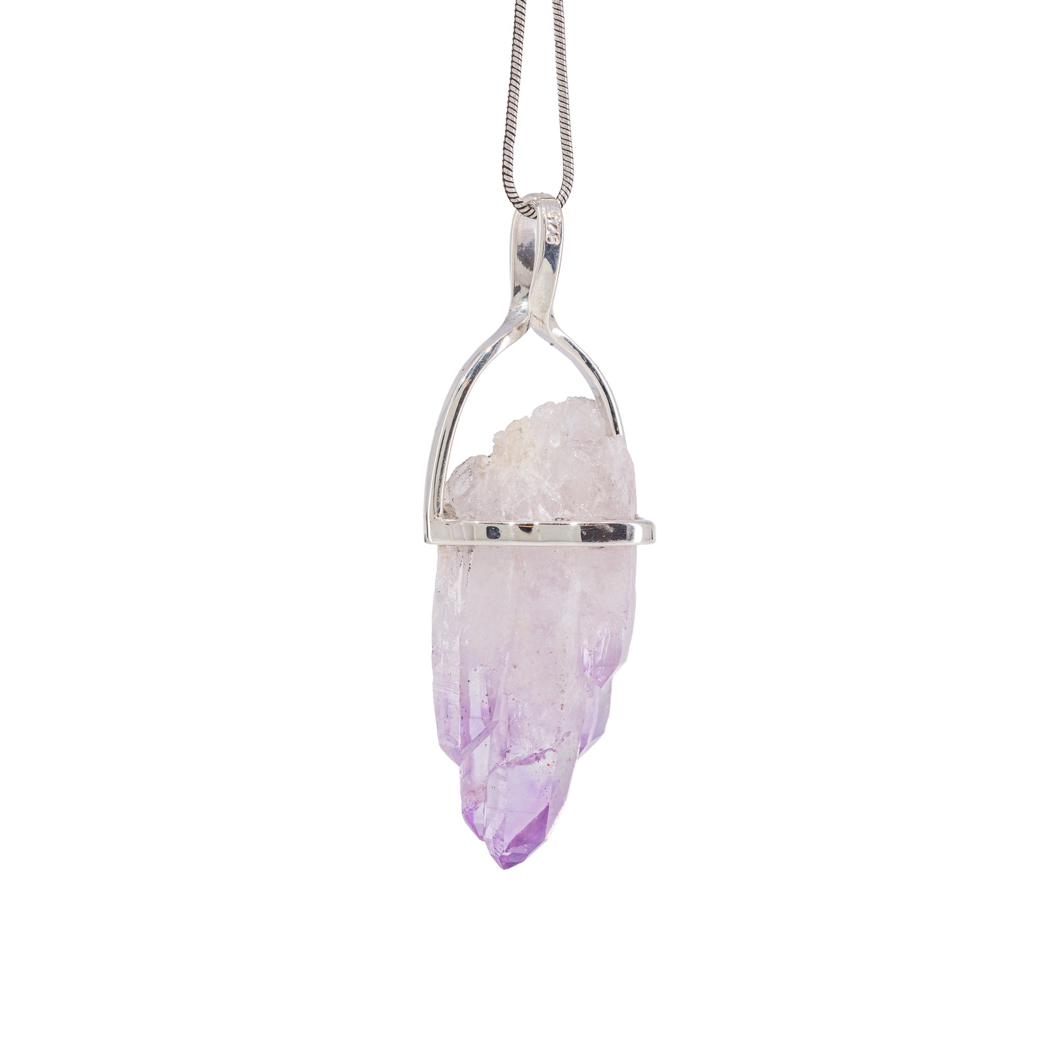 Veracruz Amethyst Sterling Silver Natural Crystal Pendant | 23.31