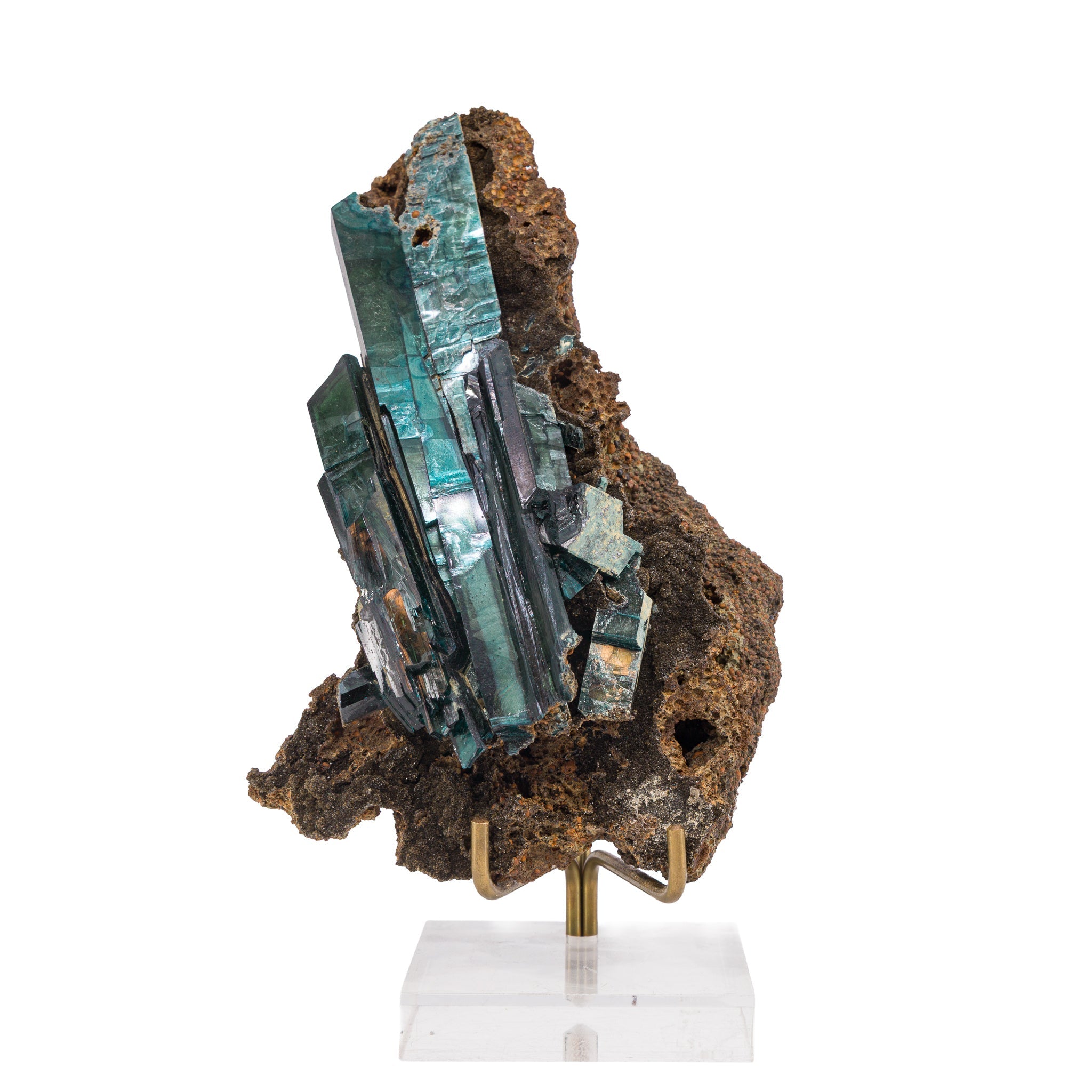 Vivianite crystal specimen on matrix from Brazil