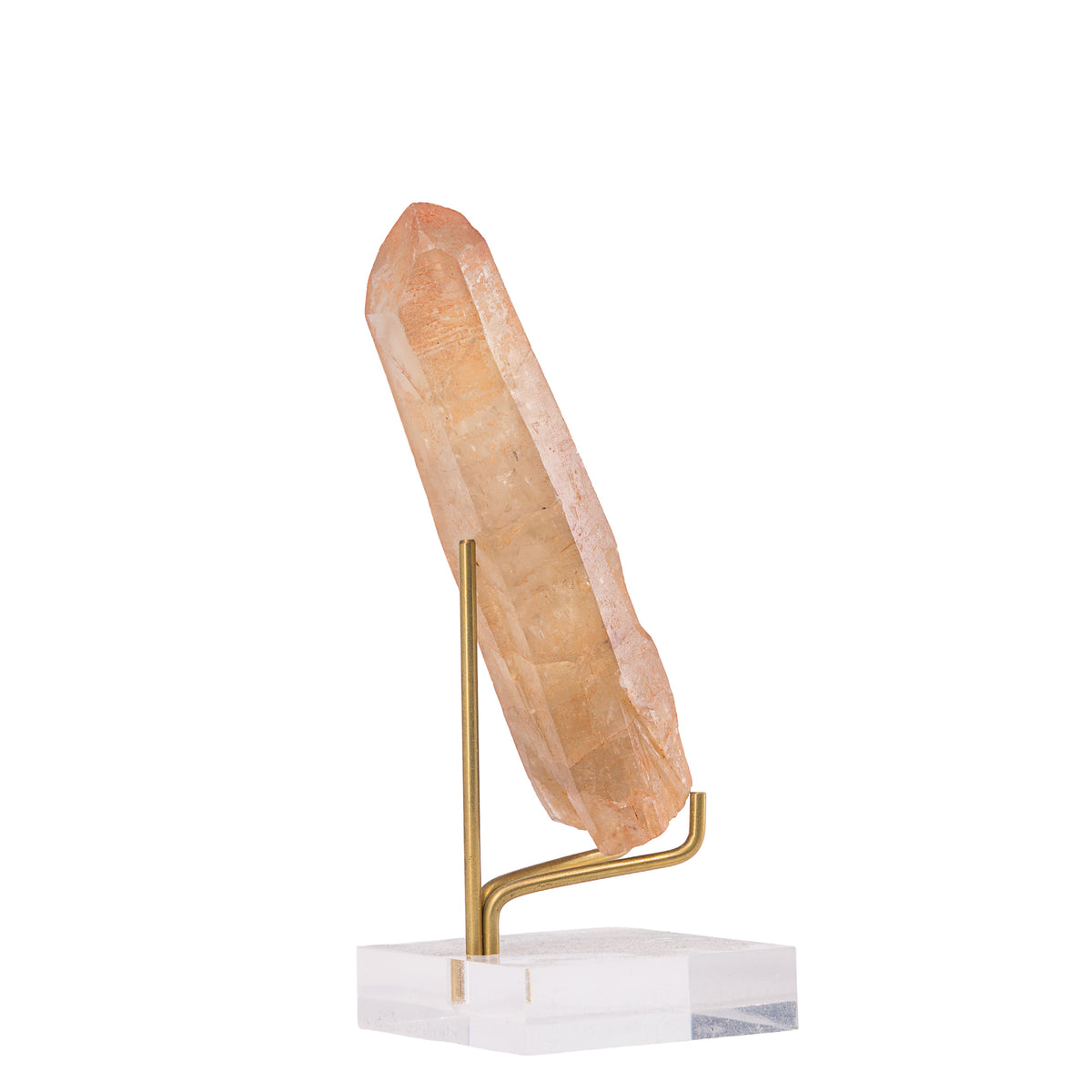 Reverse view of natural Citrine crystal point from Zambia