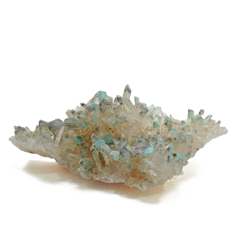 Ajoite in Quartz 7.0 inch 1.14 lbs Natural Crystal Cluster - South Africa - EEX-021 - Crystalarium