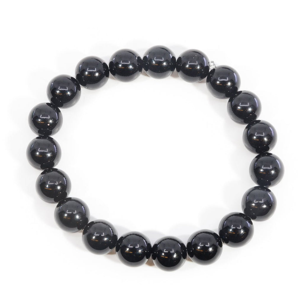 Black Onyx 10mm Beaded Bracelet - KKW-028 - Crystalarium