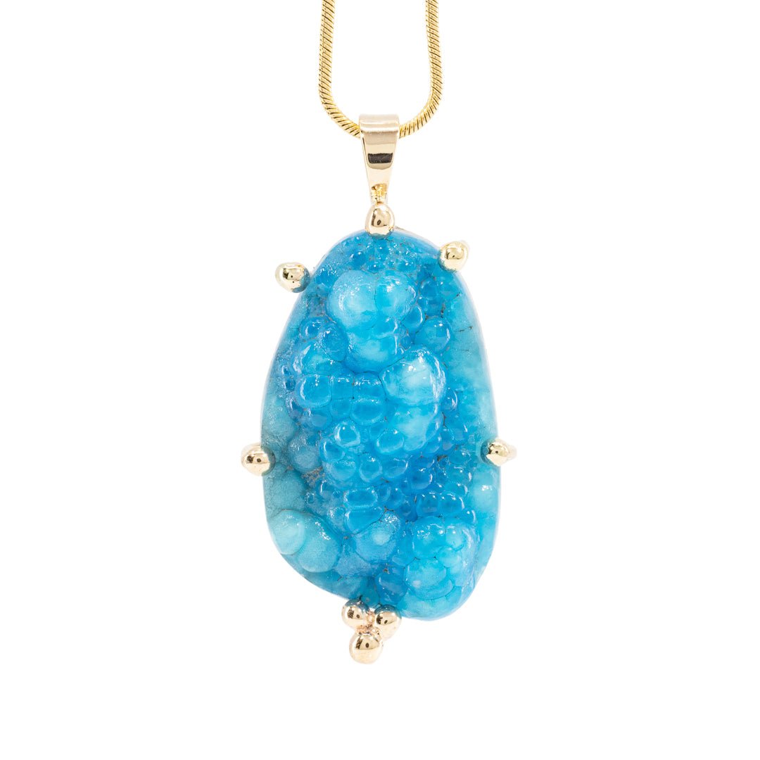 Adamite 27.08 Carat 14k Handcrafted Natural Crystal Pendant - LLO-041 - Crystalarium