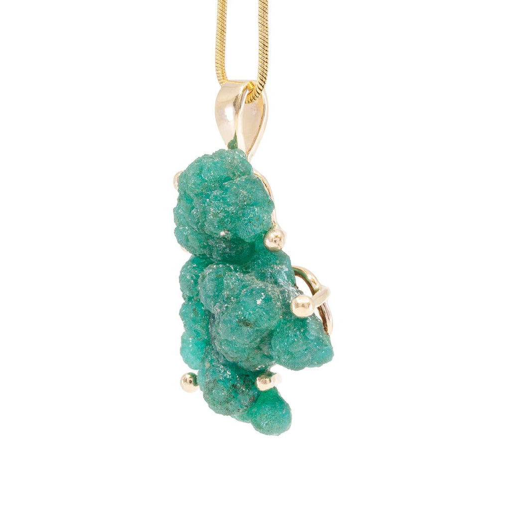 Adamite 30.41 Carat 14k Handcrafted Natural Crystal Pendant - KKO-156 - Crystalarium