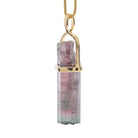 Bicolor Tourmaline 24.37 Carat 14k Handcrafted Natural Crystal Twist Pendant - LLO-002 - Crystalarium