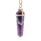 Chevron Amethyst 29.78 Carat 14k Handcrafted Polished Crystal Pendant - KKO-195 - Crystalarium