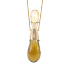 Citrine and Smokey Quartz Briolette 14kt Handcrafted Pendant - DDO-194 - Crystalarium