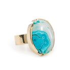 Chrysocolla Quartz - Gem Silica 12.52 Carat 14k Handcrafted Gemstone Ring - KKO-122 - Crystalarium