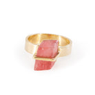 Rhodochrosite 7.47 Carat Natural Crystal Handcrafted 14k Ring - Sweet Home Mine - EEO-058 - Crystalarium