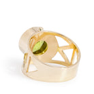 Peridot 4.32 Carat 14k Handcrafted Gemstone Ring - KKO-140 - Crystalarium