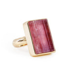 Pink Tourmaline 21.45 Carat 14k Handcrafted Natural Crystal Ring - JJO-123 - Crystalarium