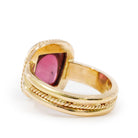 Garnet, Rhodolite 6.81 Carat Cabochon 14kt Handcrafted Gemstone Ring - ZO-045 - Crystalarium