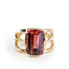 Rubelite Tourmaline 12.18ct Faceted 14k Handcrafted Gemstone Ring - BBO-186 - Crystalarium