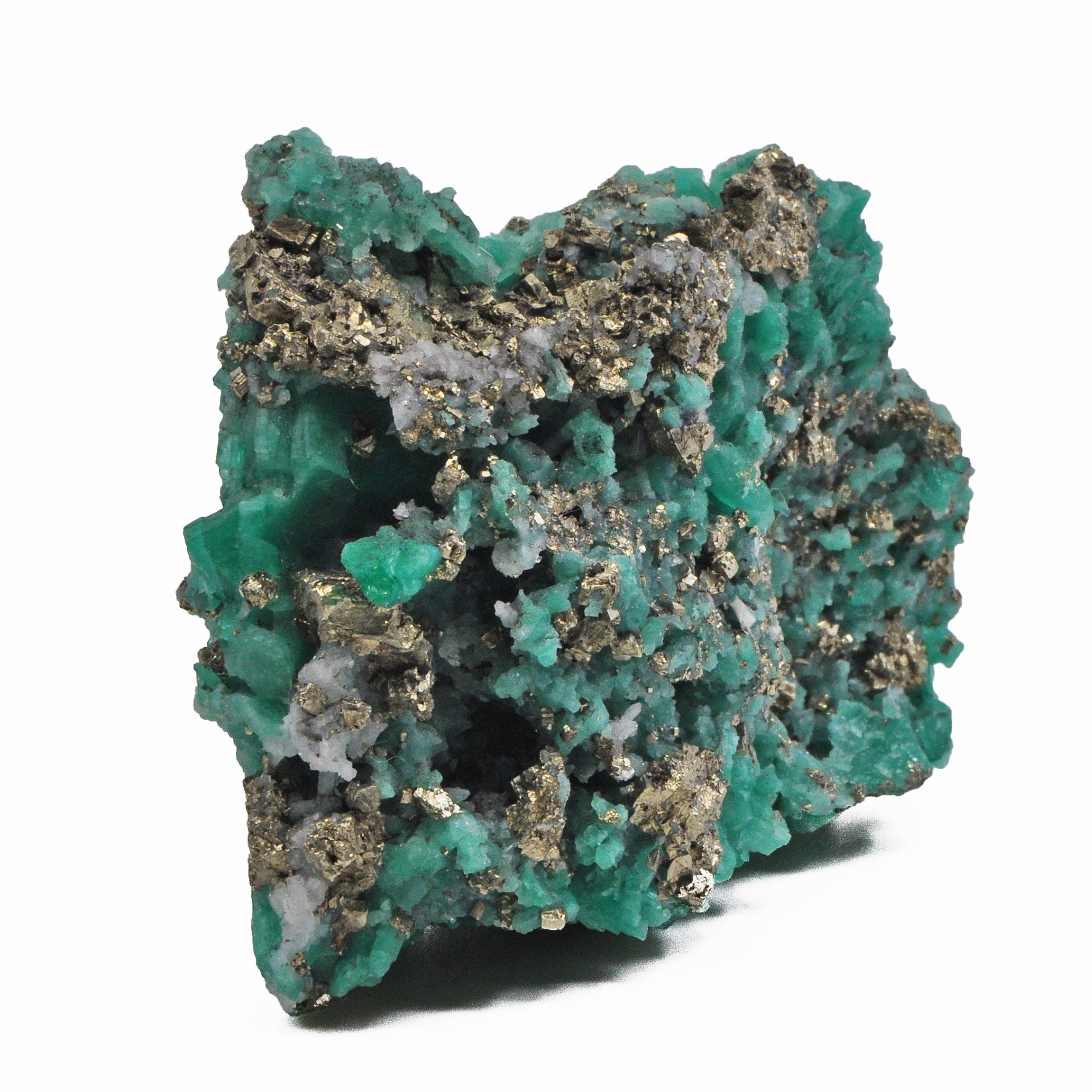Emerald 3.16 inch 167.3 gram with Pyrite Natural Gem Crystal Cluster - Colombia - FFX-595 - Crystalarium