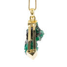 Emerald 42.81ct Gem Crystal Cluster 18k Handcrafted Pendant - BBO-260 - Crystalarium