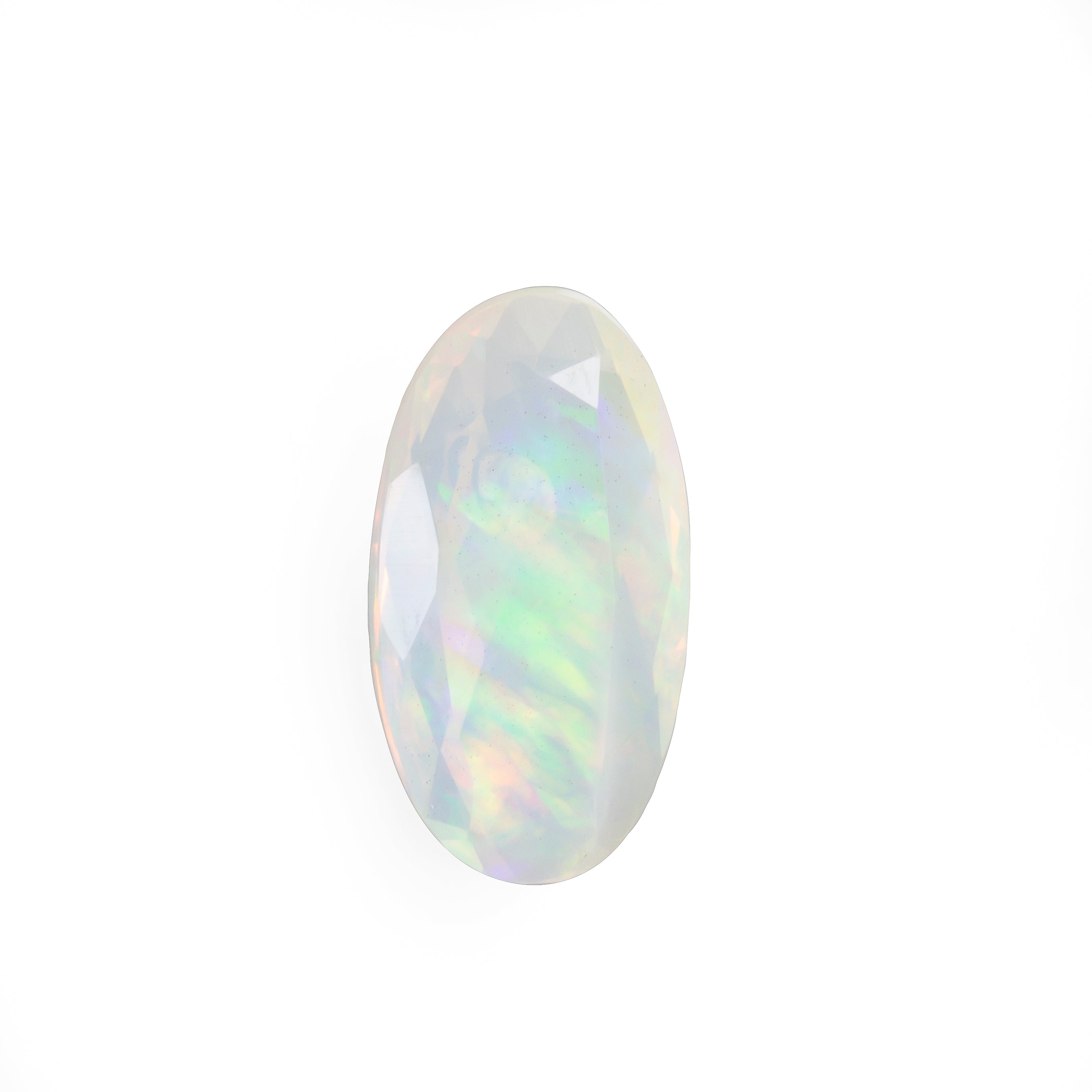 Gem Opal 7.05ct 21.79 mm Oval Faceted Gemstone - 19-041 - Crystalarium
