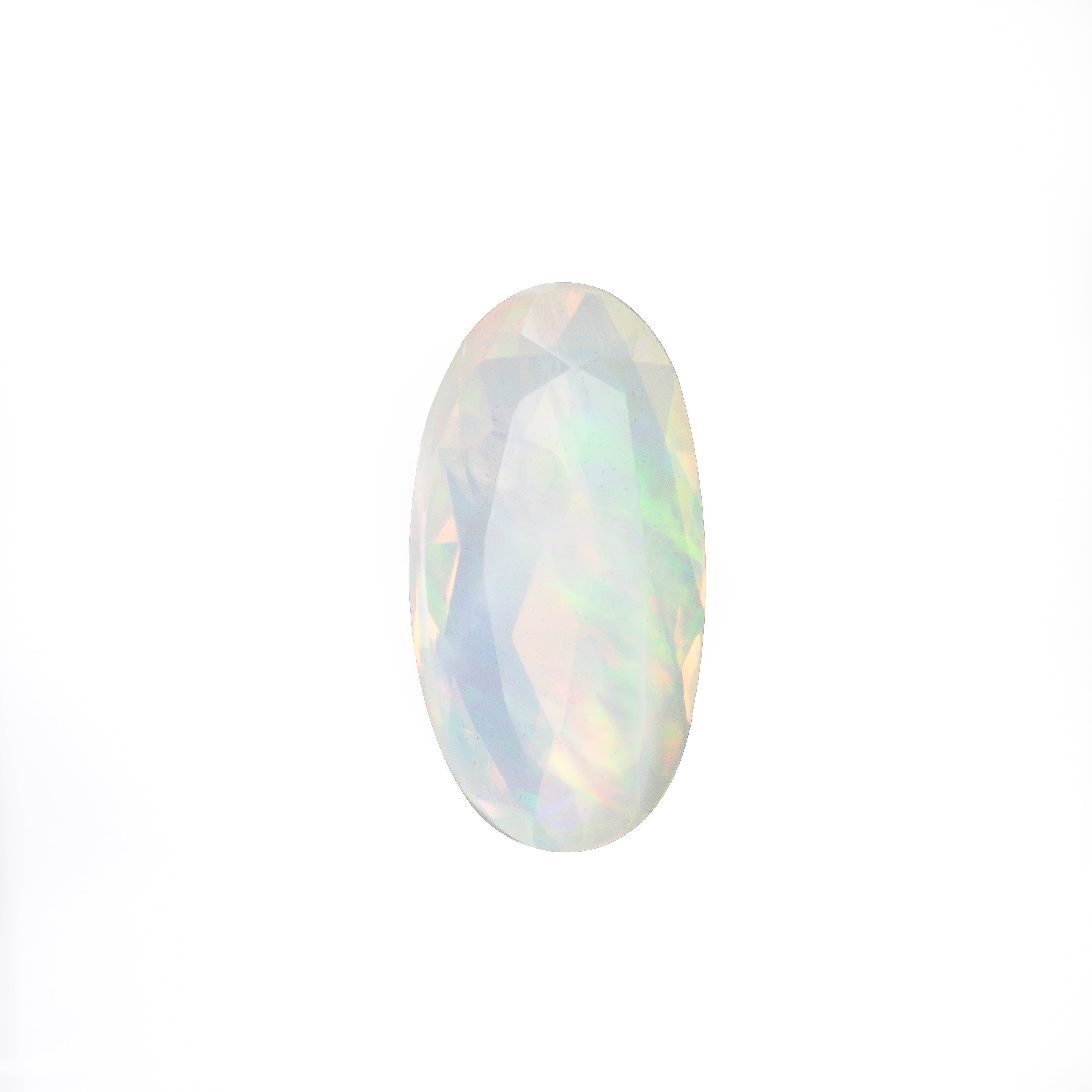 Gem Opal 7.05ct 21.79 mm Oval Faceted Gemstone - 19-041 - Crystalarium