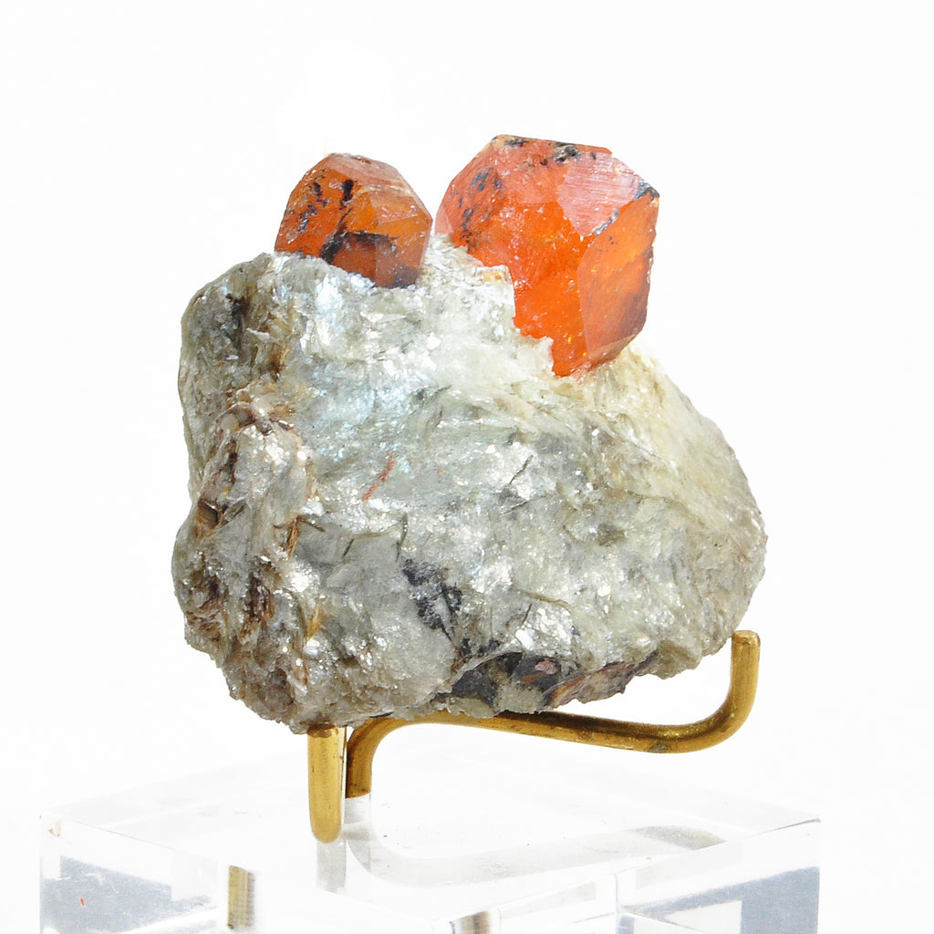 Spessartine Garnet 2.60 inch 78.8 gram Natural Gem Crystal on Matrix - Loliondo, Tanzania - EEX-175 - Crystalarium
