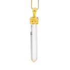 Colombian Quartz 18.93 Carat 22k Handcrafted Natural Crystal Pendant - KKO-210 - Crystalarium