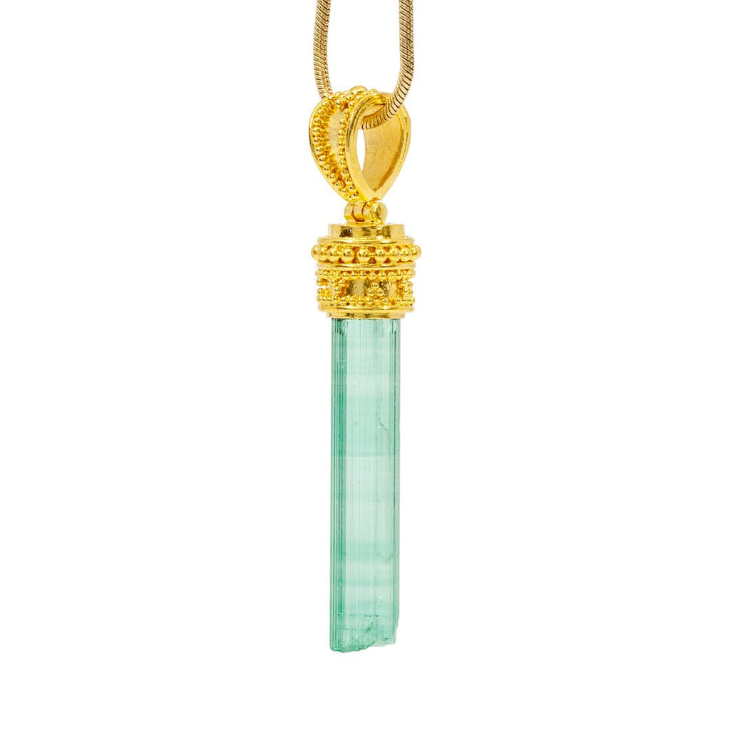 Emerald 5.28 Carat 22k Handcrafted Natural Crystal Pendant - KKO-205 - Crystalarium
