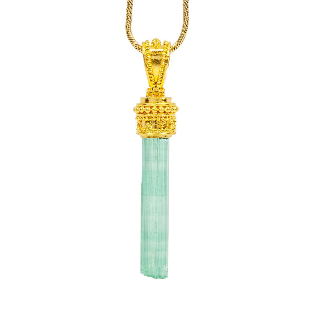 Emerald 5.28 Carat 22k Handcrafted Natural Crystal Pendant - KKO-205 - Crystalarium