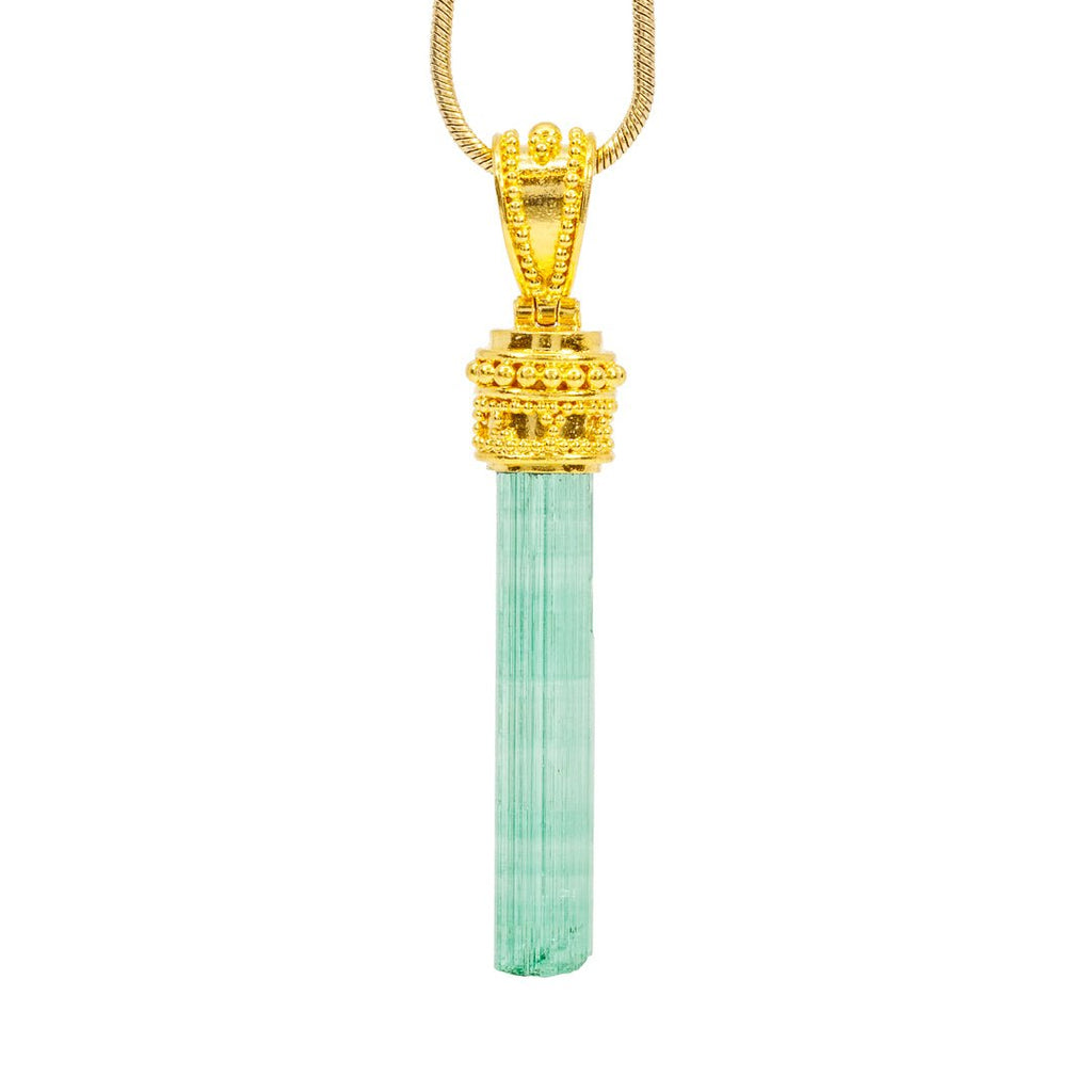 Emerald 5.28 Carat 22k Handcrafted Natural Crystal Pendant - KKO-205 - Crystalarium
