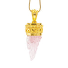 Rose Quartz 14.31 Carat 22k Handcrafted Natural Crystal Pendant - KKO-202 - Crystalarium