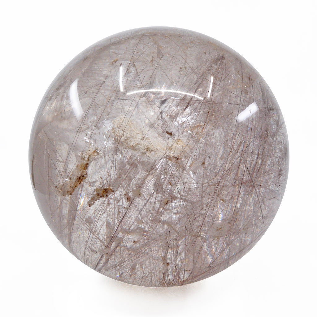 Rare Rutilated Quartz 25.5 lbs 8 inch Large Polished Crystal Sphere - Brazil - MSCON-108 - Crystalarium