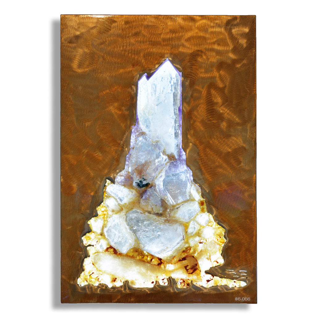 Gemstone Quartz and Amethyst Illuminated Light Panel - ZEE-061 - Crystalarium