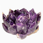 Amethyst 5.0 inch 5.48 lbs Natural Crystal Carved Lotus Votive Holder - EER-027 - Crystalarium
