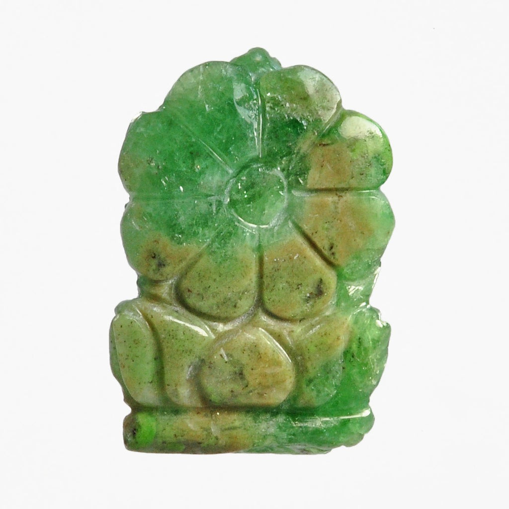 Tsavorite Garnet 26.01mm 31.5ct Natural Ganesh Gemstone Carving - BBF-010 - Crystalarium