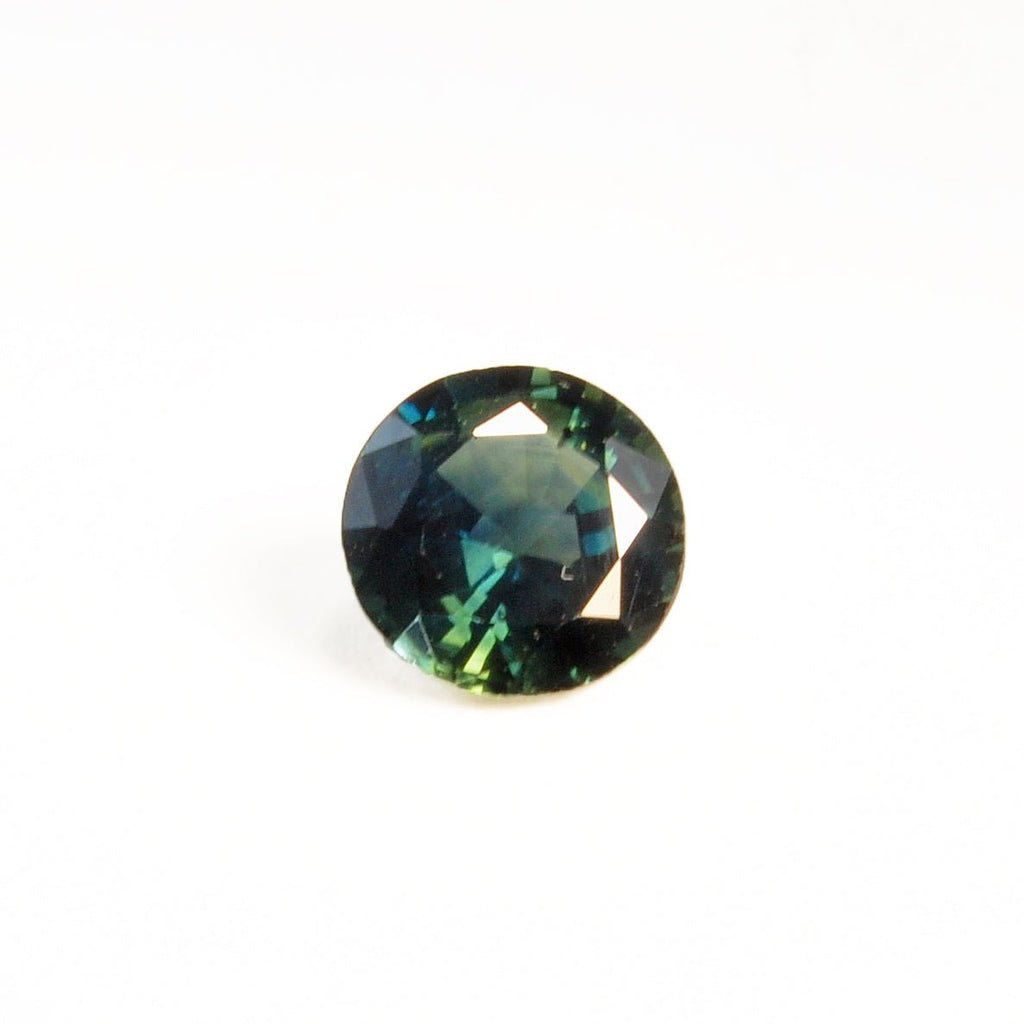 Blue Green Sapphire 1.29ct Round Faceted Gemstone - 1-370 - Crystalarium