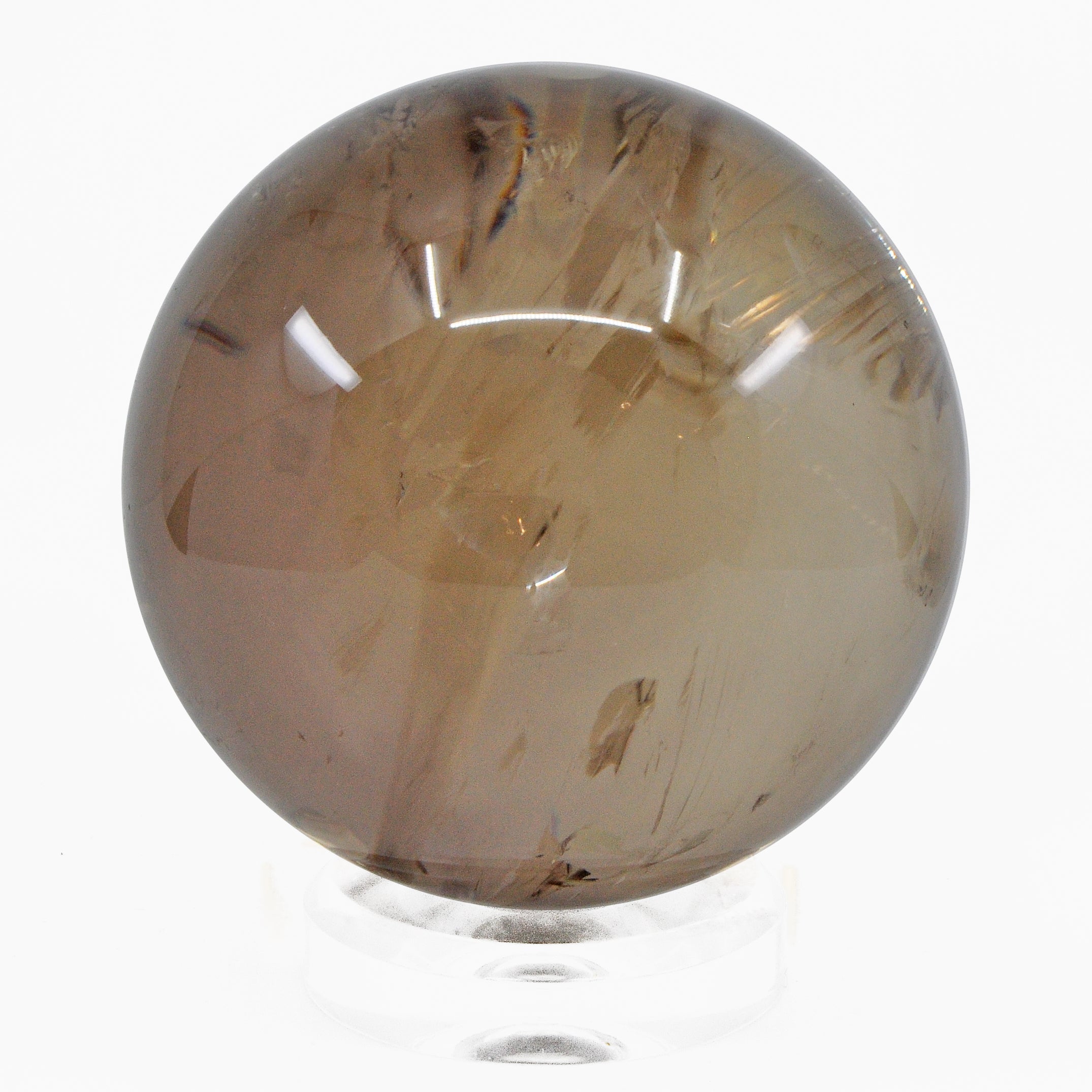 Exceptional Smoky Quartz 5.09" Polished Crystal Sphere - Brazil - MSCON-024 - Crystalarium