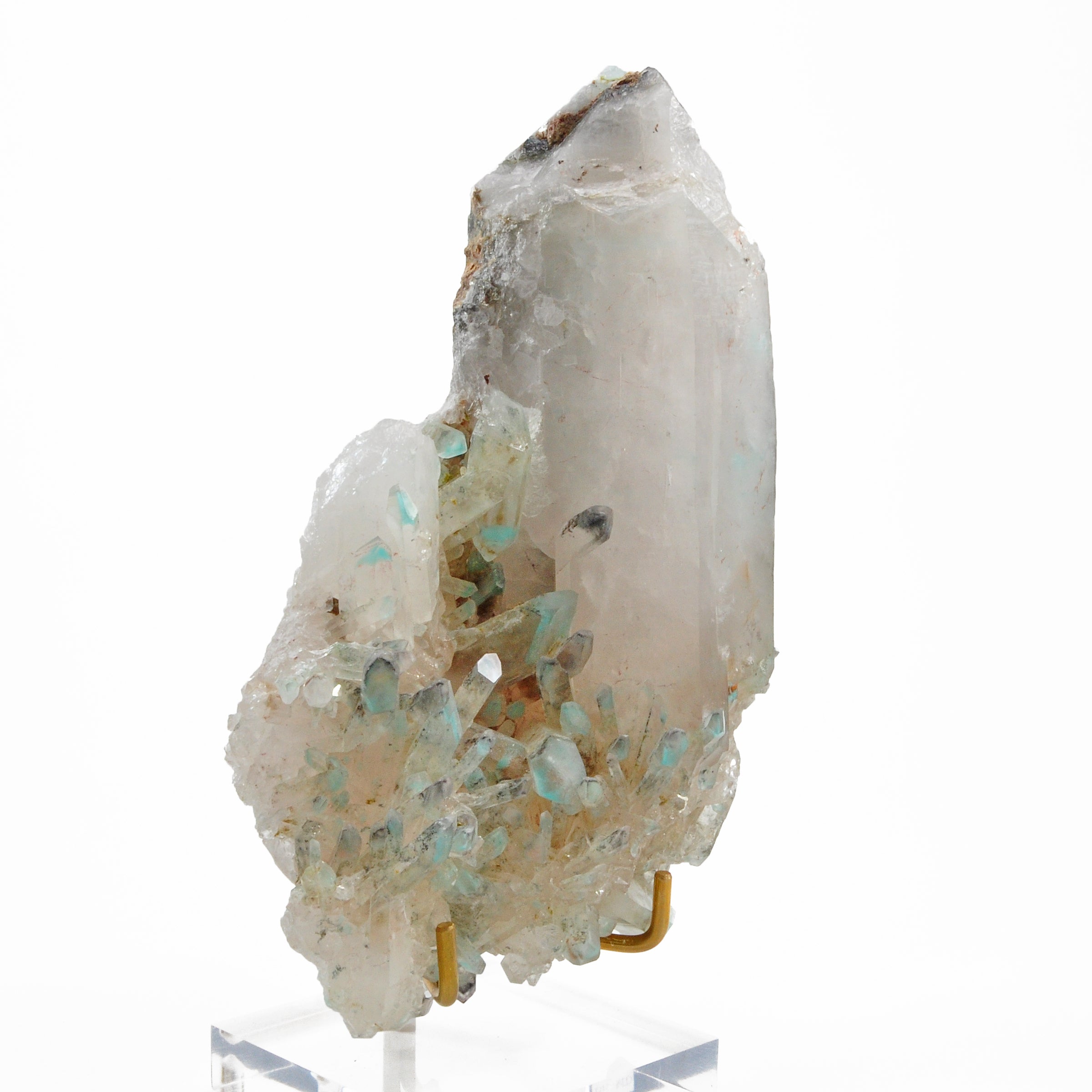 Ajoite in Quartz 6.5 inch 844gr Natural Crystal Cluster - South Africa - FFX-113 - Crystalarium