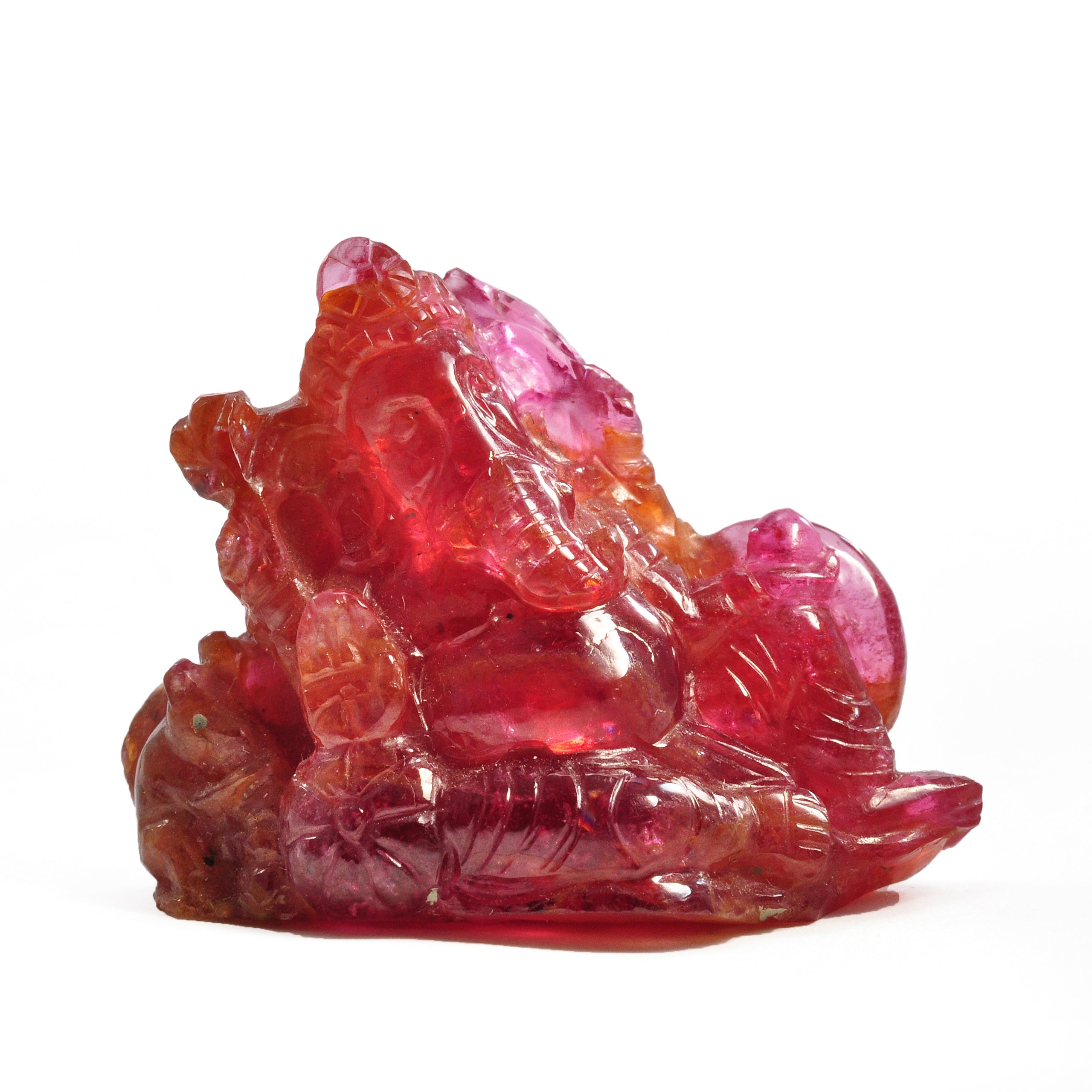 Spinel 20.3gr Carved Gemstone Crystal Ganesh - CCF-029 - Crystalarium