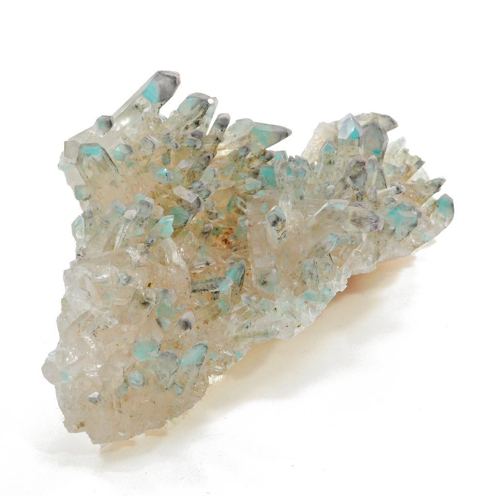 Ajoite in Quartz 7.0 inch 1.14 lbs Natural Crystal Cluster - South Africa - EEX-021 - Crystalarium