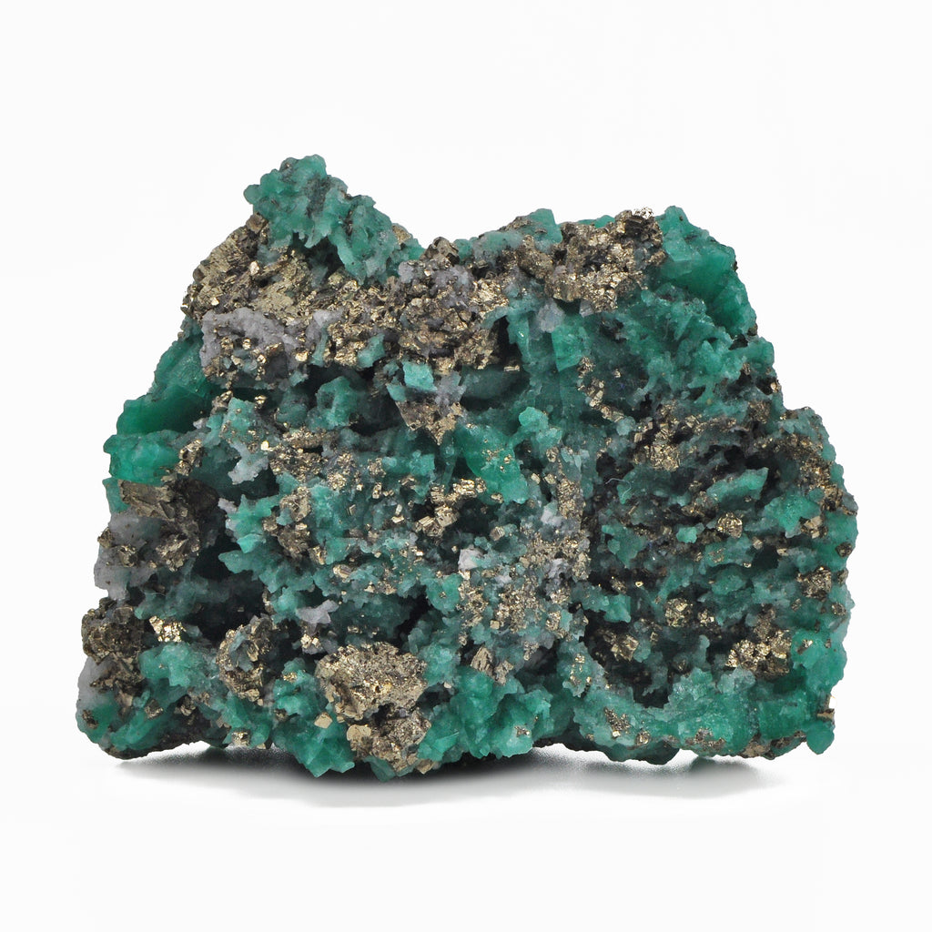 Emerald 3.16 inch 167.3 gram with Pyrite Natural Gem Crystal Cluster - Colombia - FFX-595 - Crystalarium