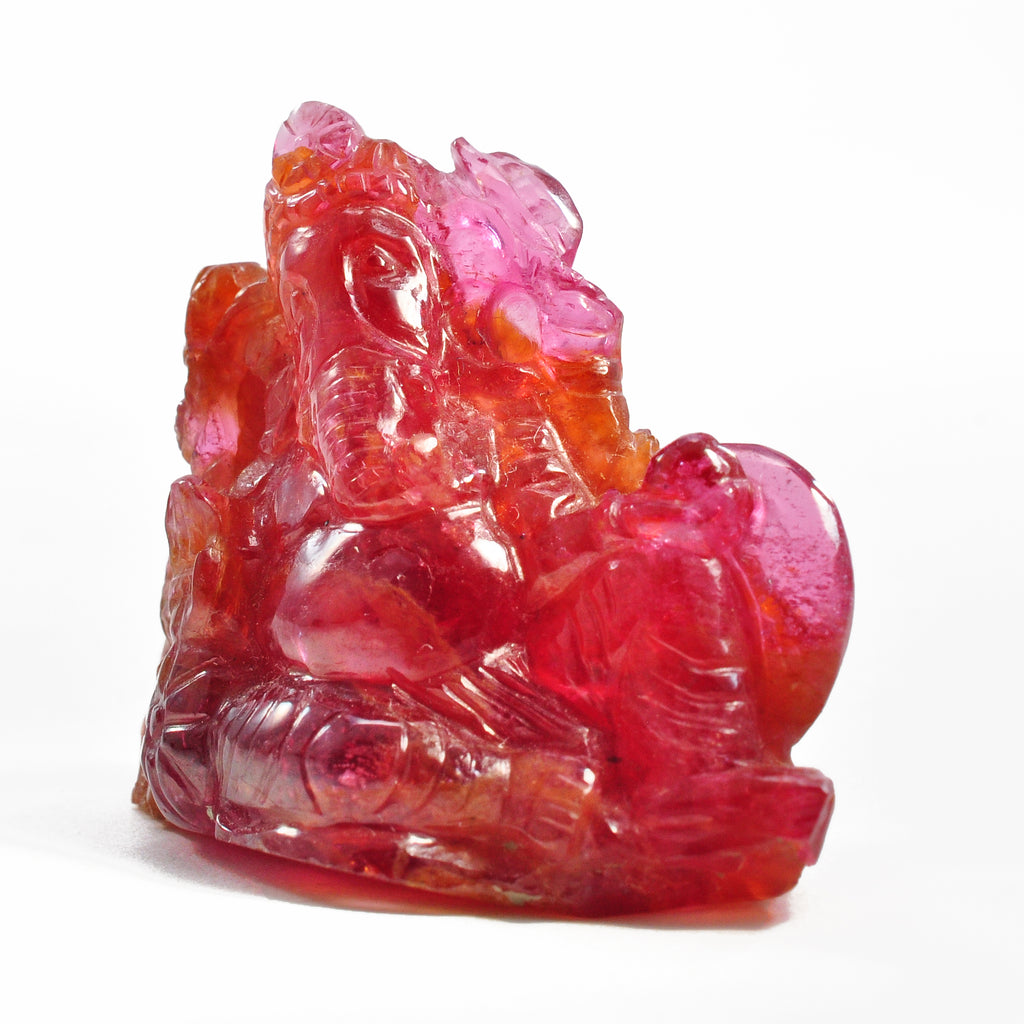 Spinel 20.3gr Carved Gemstone Crystal Ganesh - CCF-029 - Crystalarium