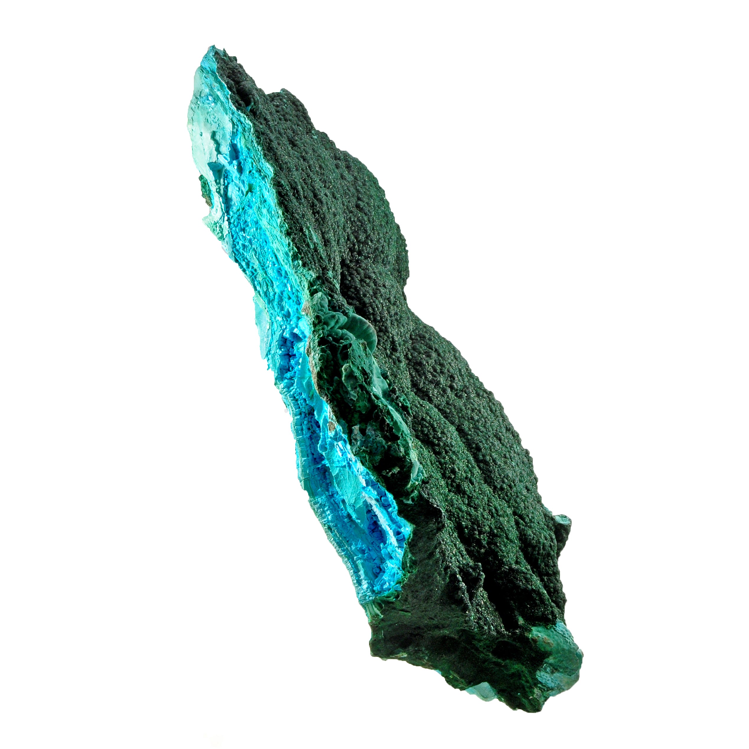 Malachite with Chrysocolla 14.5 inch 11.8 lbs Natural Crystal Specimen - Congo - FFX-319 - Crystalarium