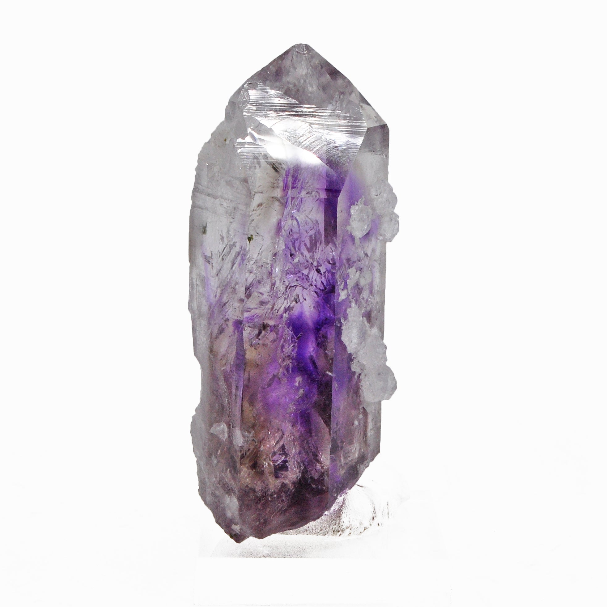 Amethyst 2.38 inch 49.8 gram with Analcime Natural Crystal Point - Brandberg, Namibia - FFX-109 - Crystalarium