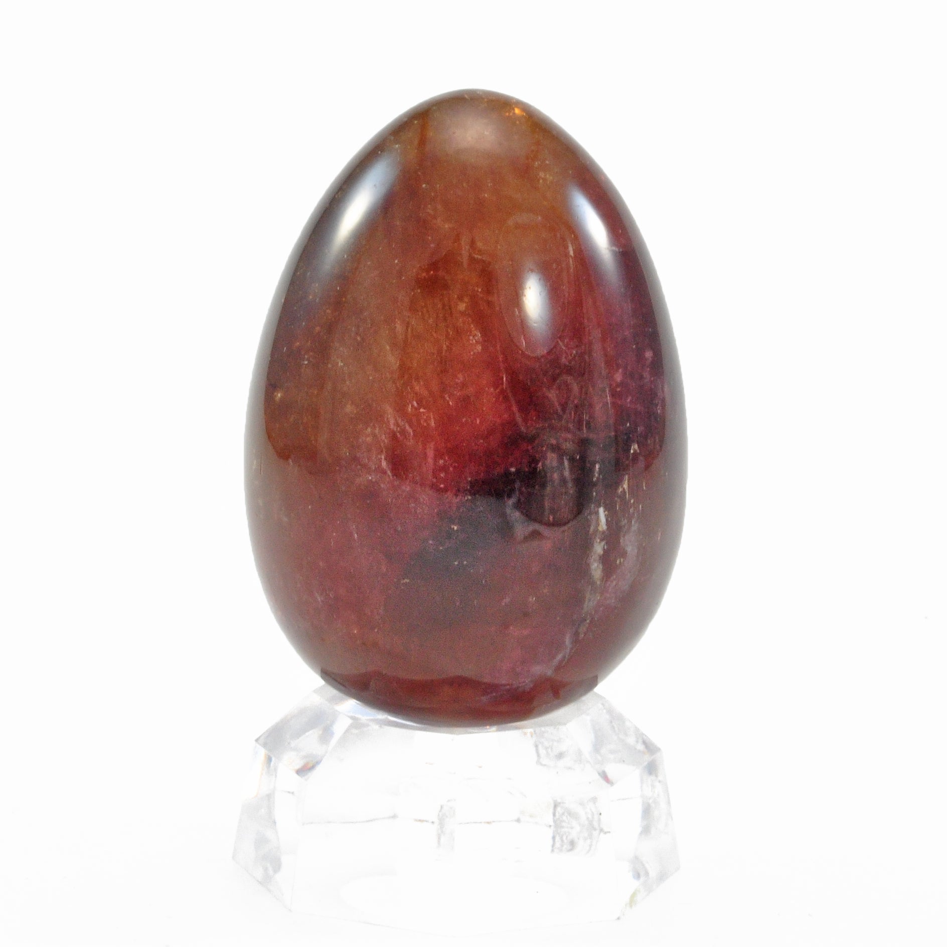 Rubelite and Yellow Tourmaline 2 inch 112 grams Polished Crystal Egg - Russia - FFL-061 - Crystalarium
