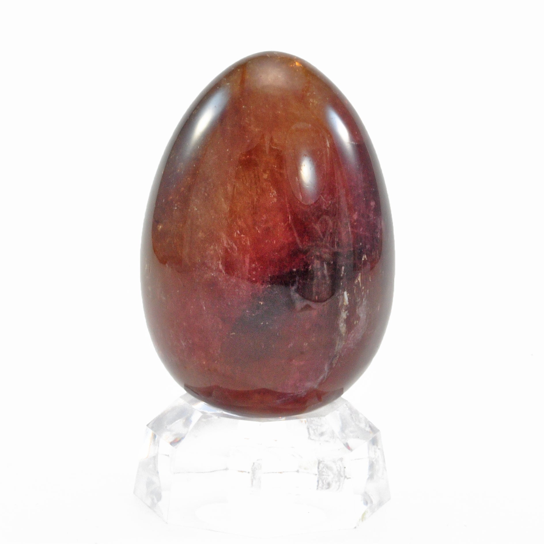 Rubelite and Yellow Tourmaline 2 inch 112 grams Polished Crystal Egg - Russia - FFL-061 - Crystalarium