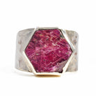 Ruby 17.12 mm 23.62 ct Natural Crystal Sterling Silver Handcrafted Ring - FFO-080 - Crystalarium